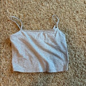 forever 21 cropped gray tank
